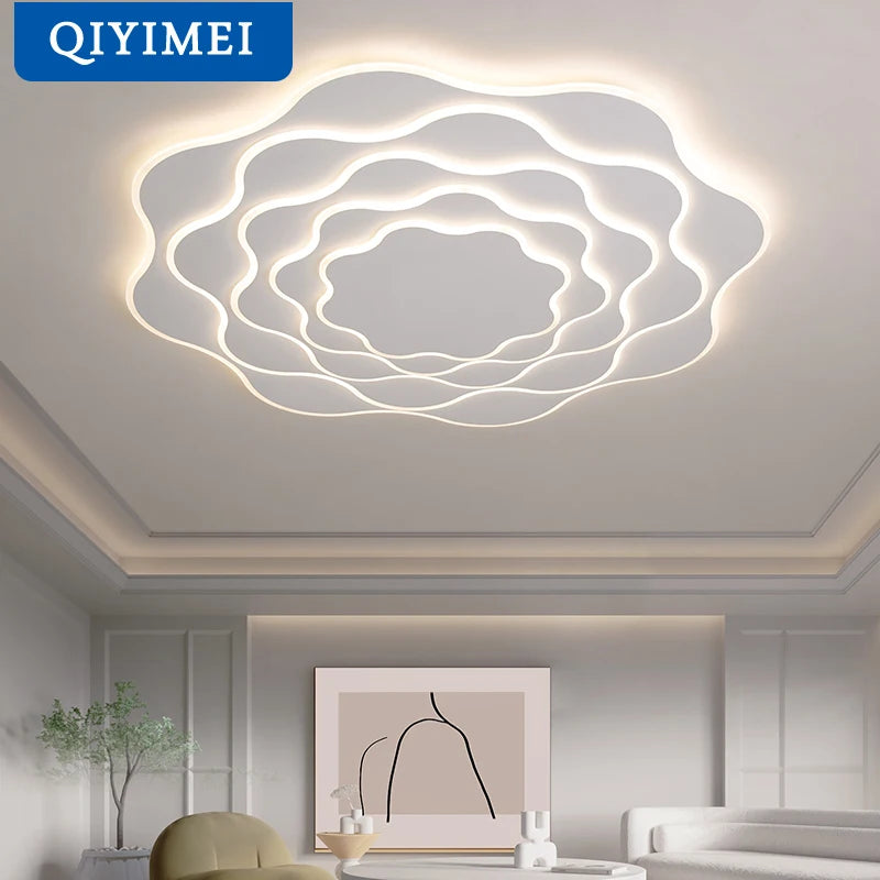 Plafonnier moderne en fer acrylique led dimmable éclairage intérieur