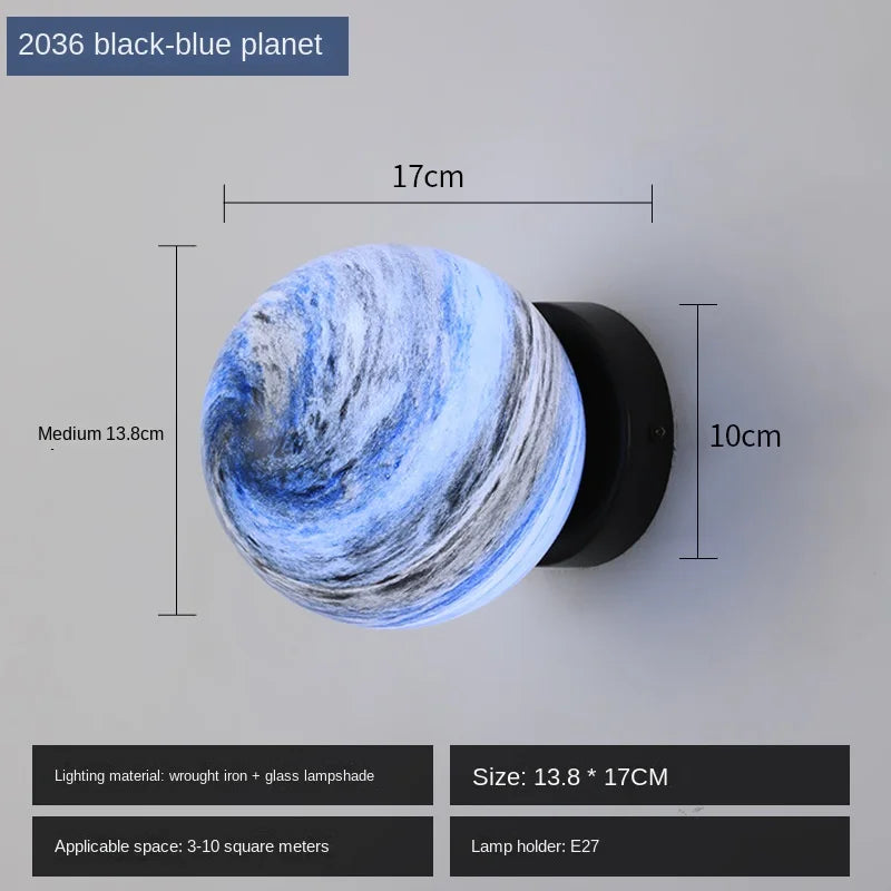 plafonnier planet ball moderne minimaliste pour éclairage intérieur européen - vue 8 sur 9