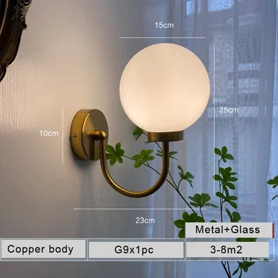 applique murale en verre chromé et laiteux élégante et moderne - vue 8 sur 8