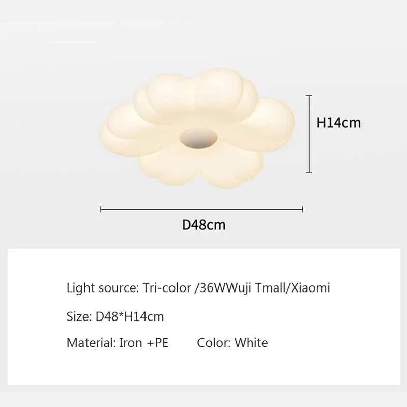 plafonnier moderne led forme de fleur pour décoration intérieure intelligente - vue 4 sur 8