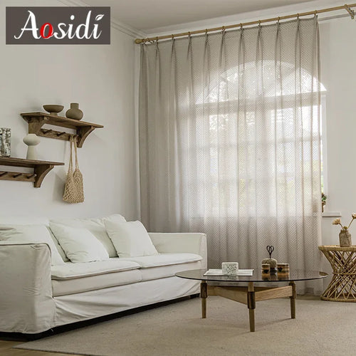 Voilage tulle moderne rayé pour salon chambre fenetre
