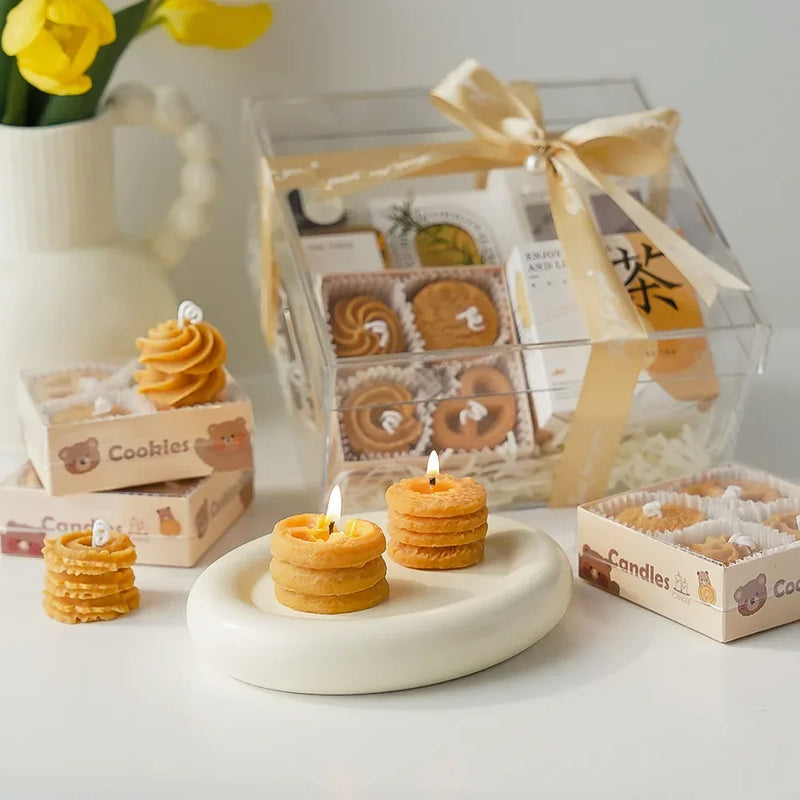 coffret cadeau bougies aromathérapie biscuits créatifs et cire à modeler