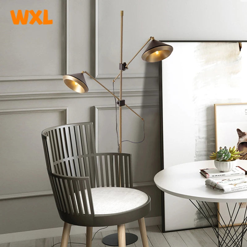 lampadaire led scandinave moderne double réglable pour intérieur - vue 5 sur 7