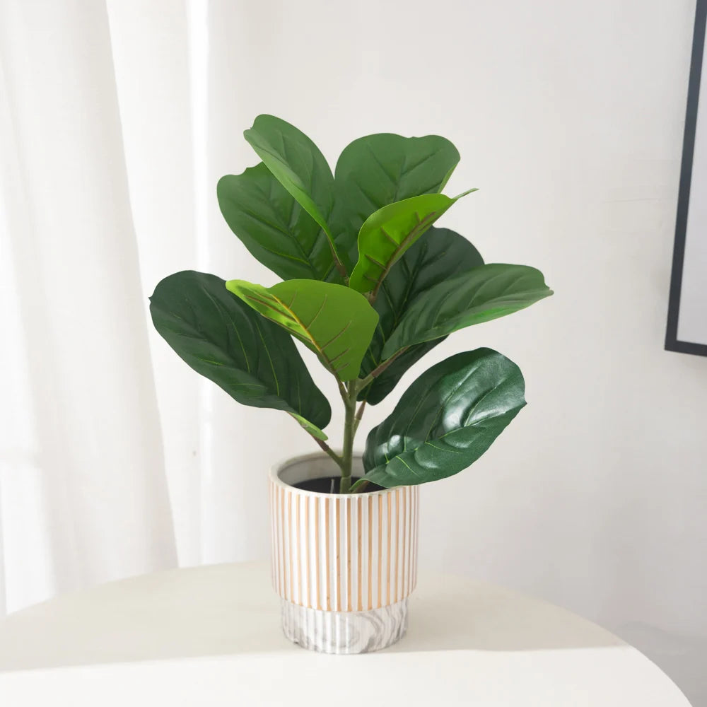 plantes artificielles ficus en plastique pour décoration intérieure et extérieure - vue 3 sur 5