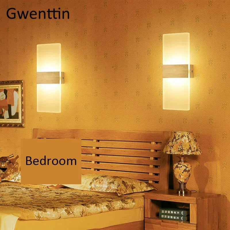 applique murale led moderne en acrylique pour décoration intérieure - vue 5 sur 6