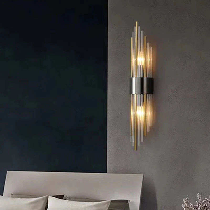 Applique murale LED en cristal clair