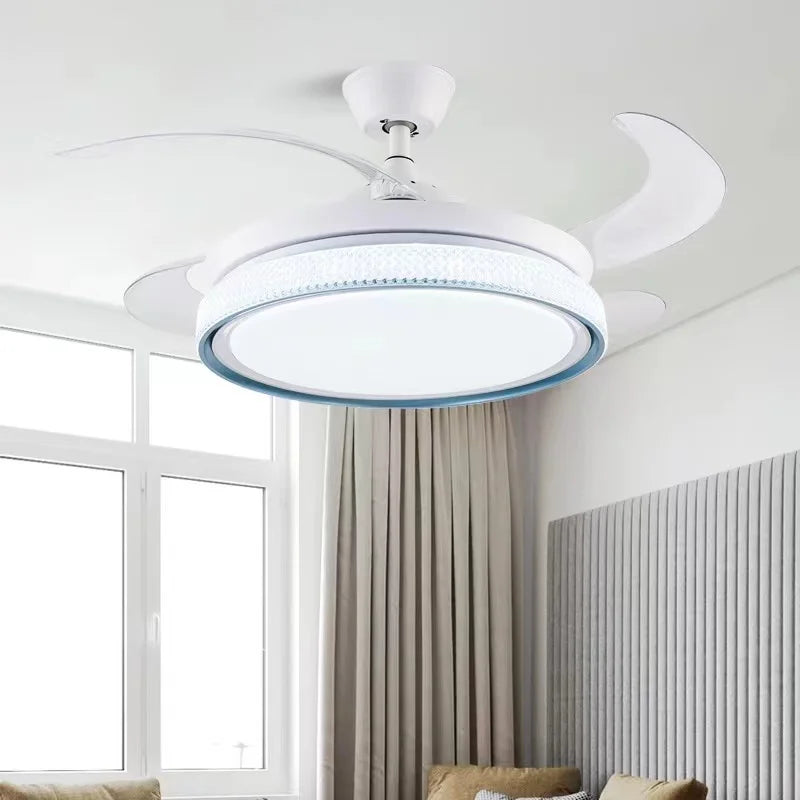 plafonnier led intelligent à pales rétractables design moderne - vue 4 sur 19