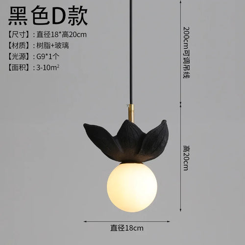 suspension moderne en résine pour décoration intérieure élégante