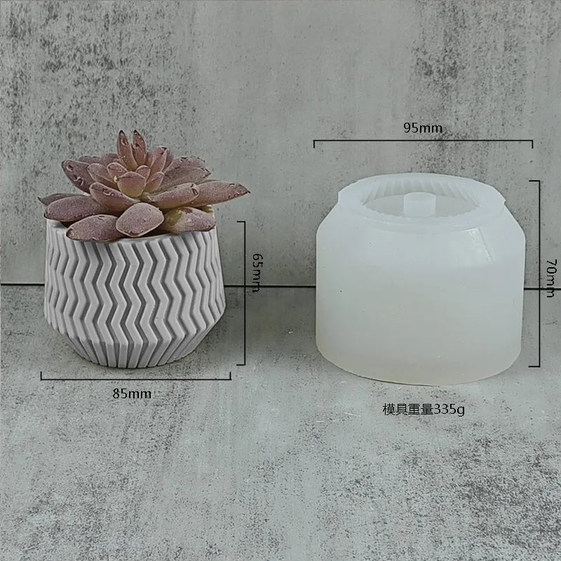 moules en silicone pour pots de fleurs en béton nordique et décoration intérieure