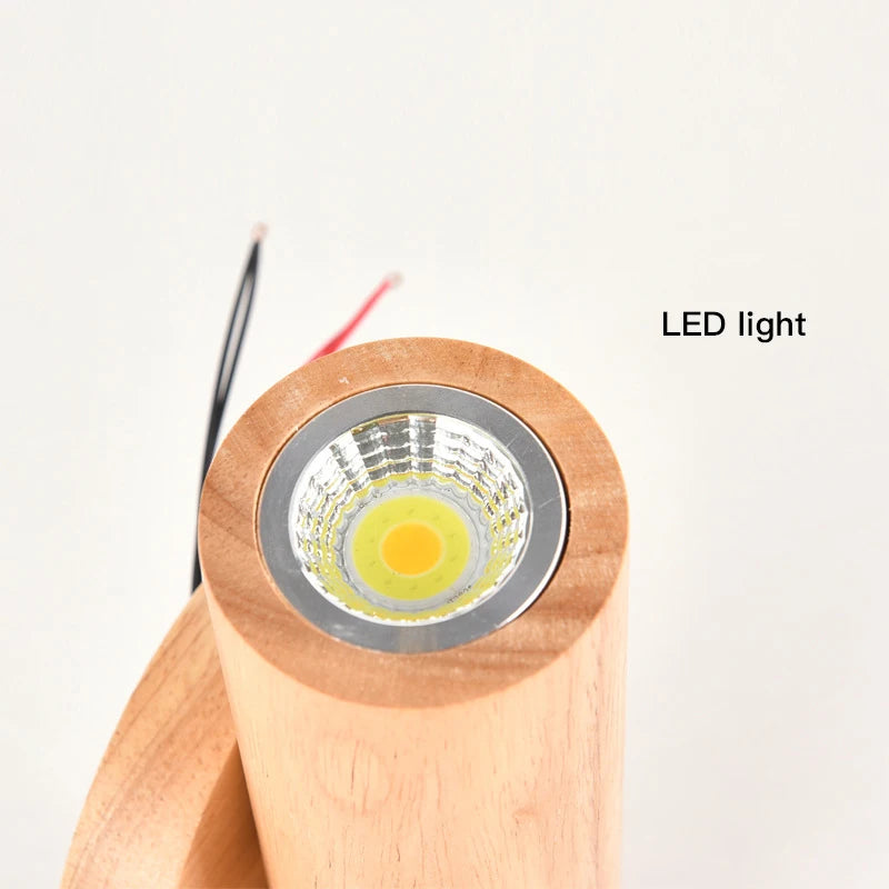 applique murale led moderne en bois pour décoration intérieure et extérieure - vue 6 sur 8