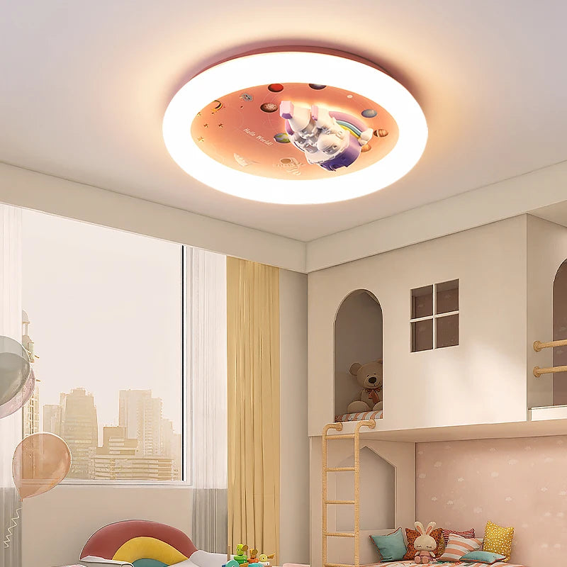 plafonnier moderne cœur éclairage mignon style château décoratif - vue 4 sur 7