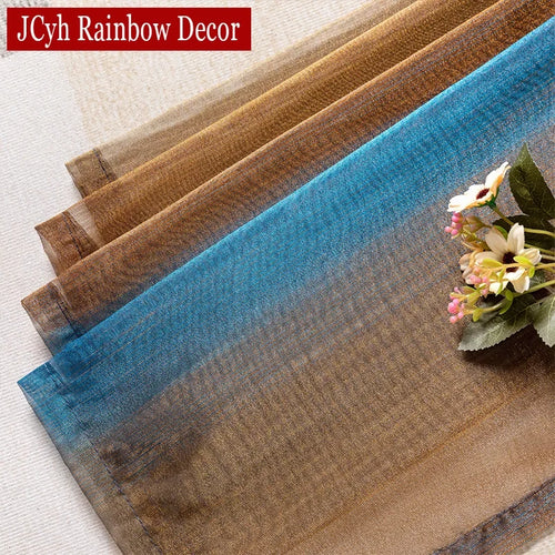 Voilage en tulle brodé moderne pour salon chambre - vue 6 sur 9