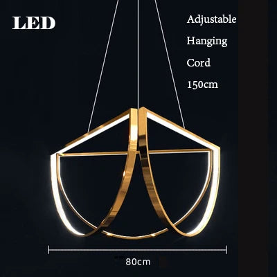 lustre géométrique à led intensité variable tendance moderne - vue 10 sur 11