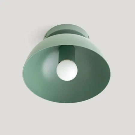 plafonnier moderne à abat-jour coloré en métal simple - vue 8 sur 10