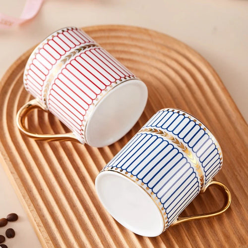 Tasse cafe ceramique peinte main style luxueux bureau