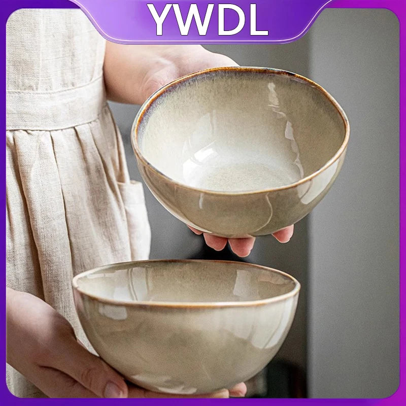 Bol salade céramique vintage bords irréguliers 14 cm