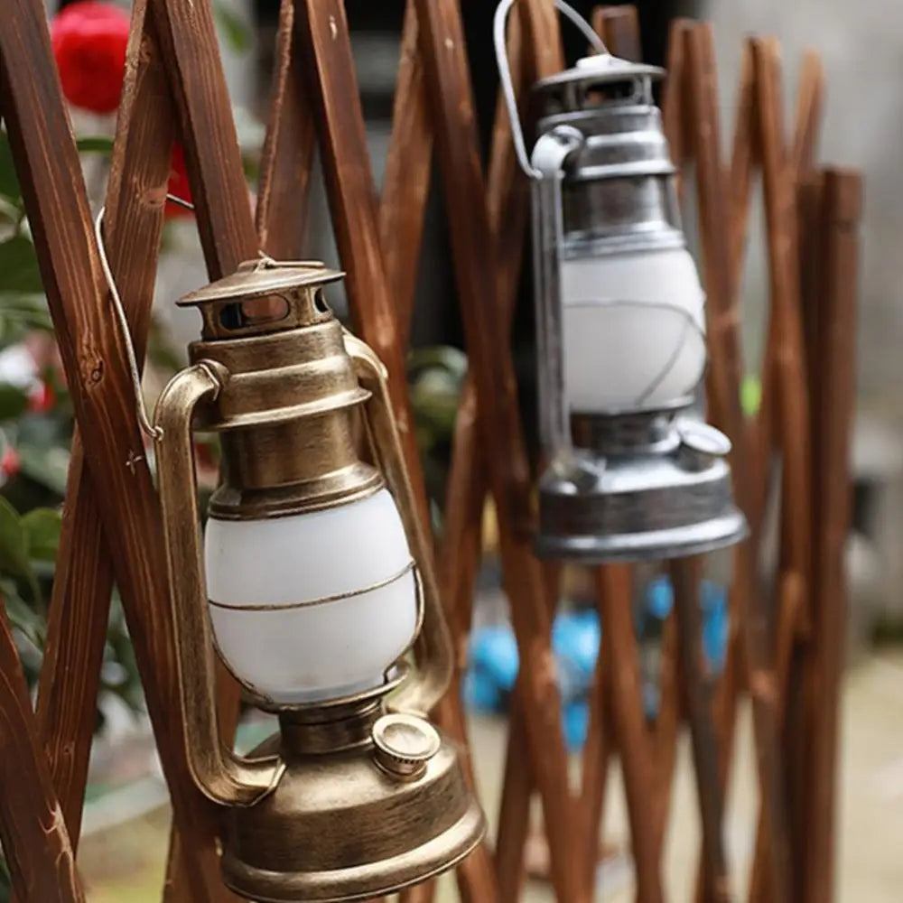 lanterne rétro portable pour camping lampe à pétrole à flamme dynamique - vue 3 sur 10