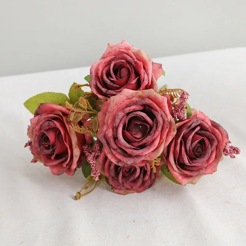 bouquet de roses artificielles pour décoration de jardin - vue 3 sur 10