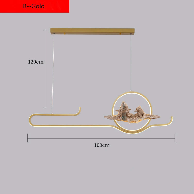 suspension de style chinois pour ambiance zen et moderne - vue 10 sur 14