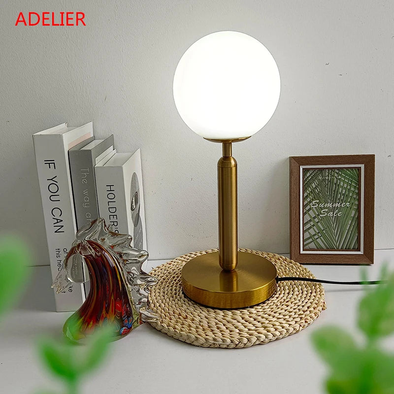lampe table verre luxueuse chevet postmoderne salon chambre lecture maison - vue 4 sur 8