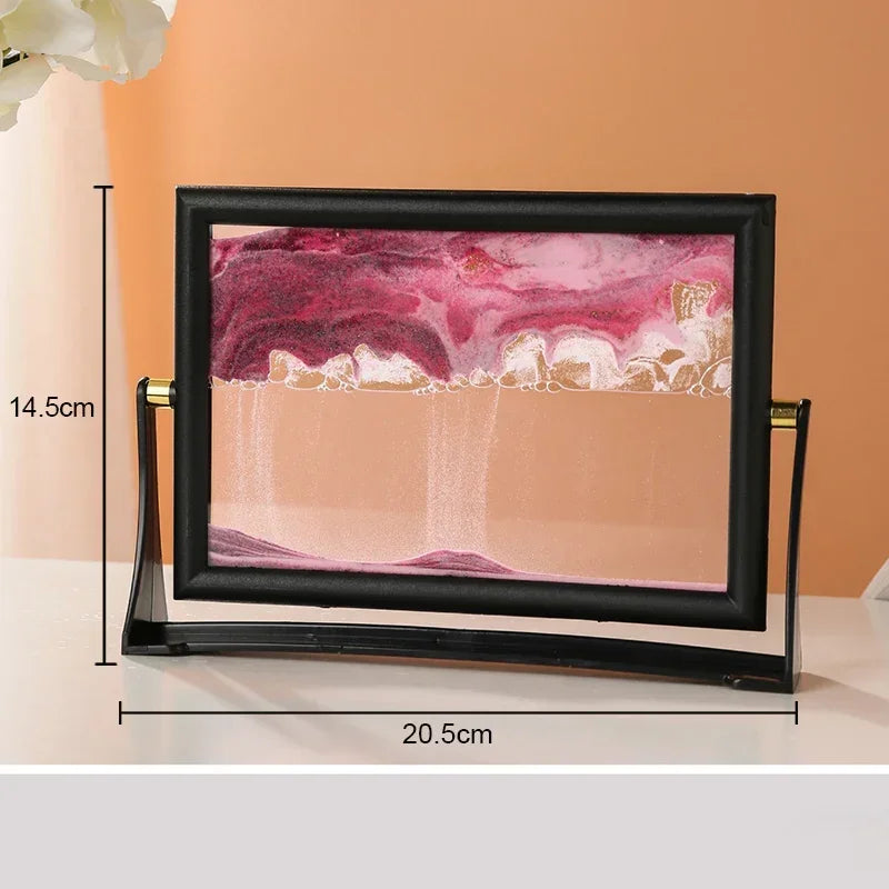 paysage de sable rotatif en verre 3D créatif décoratif