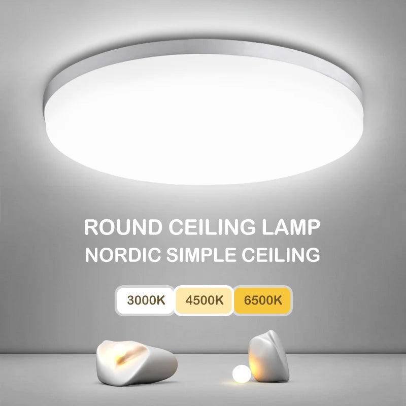 plafonnier led moderne carré ou rond pour lustre - vue 3 sur 11