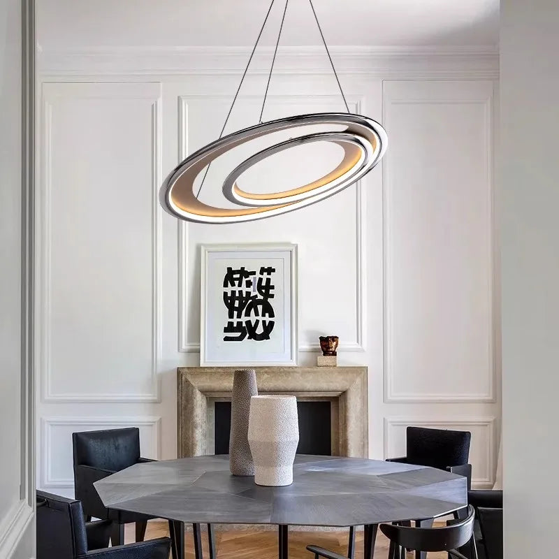 lustre rond moderne led pour intérieur style luxueux suspendu