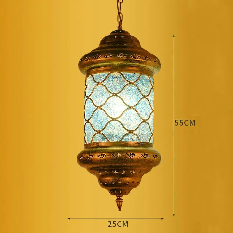 lustre suspendu asiatique décoratif pour intérieur bohème - vue 11 sur 18