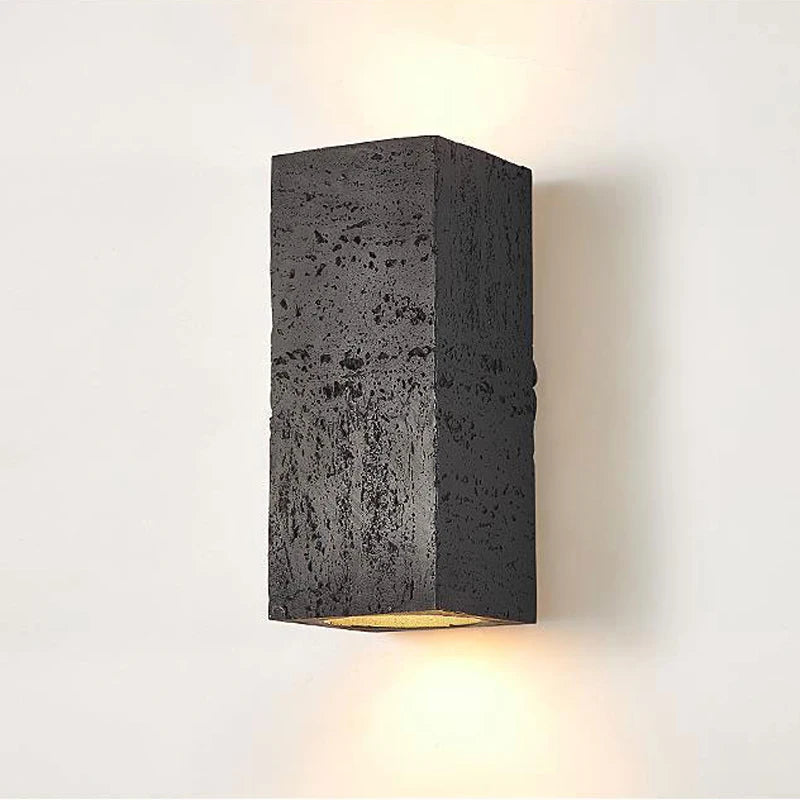 applique murale nordique led wabi-sabi en ciment rétro - vue 8 sur 16