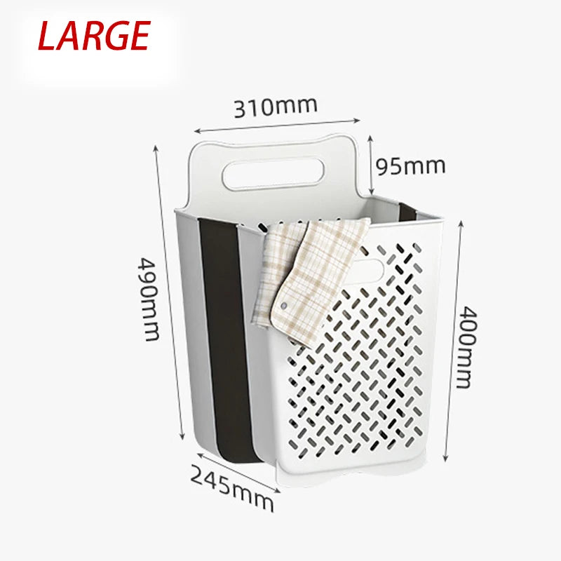panier de rangement pliable à suspendre pour linge sale - vue 16 sur 19
