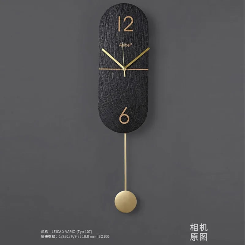 horloge murale en roche design moderne et silencieuse - vue 7 sur 7
