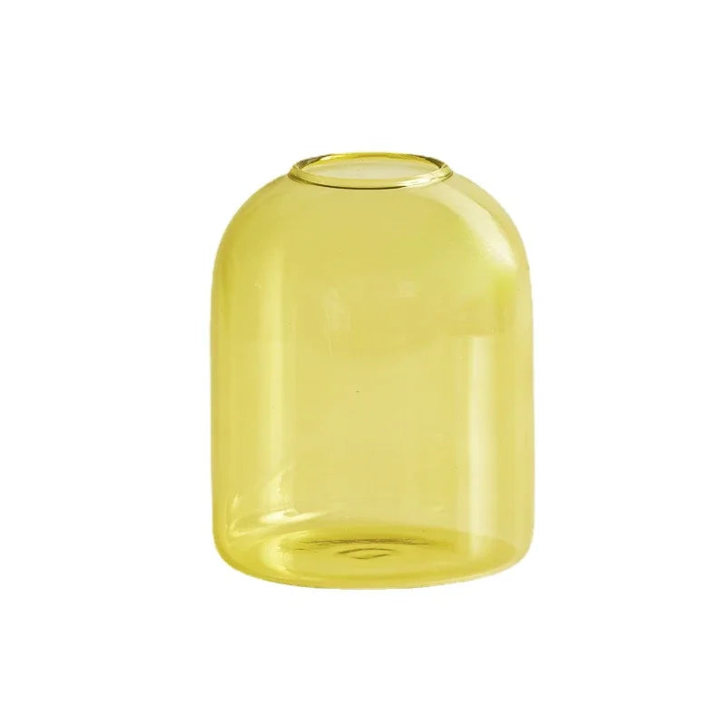 bougeoir décoratif en verre pour bougies et plantes