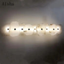applique murale art déco en marbre naturel avec éclairage led élégant