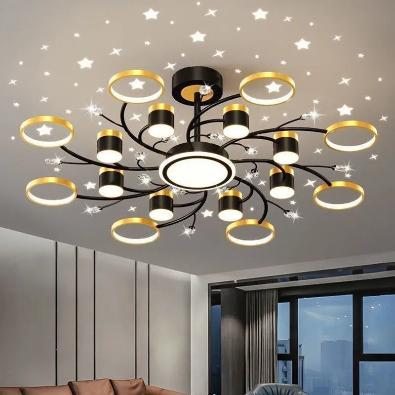 lustre led ciel étoilé nordique variable décoratif à la mode