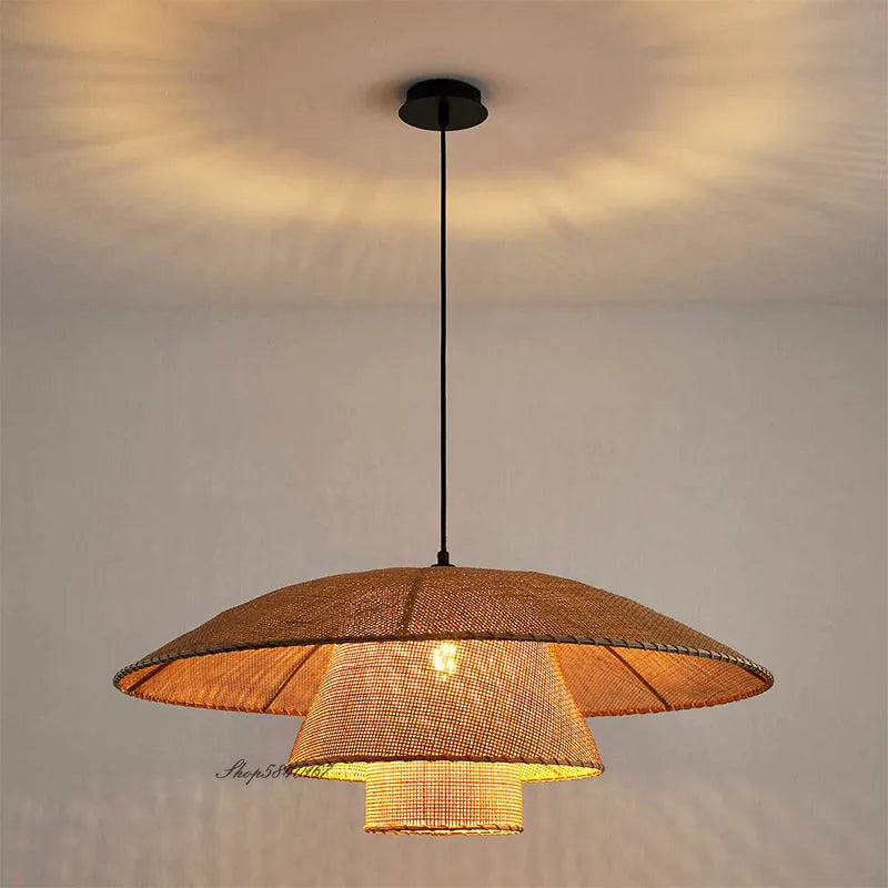 Lampe Vintage en rotin