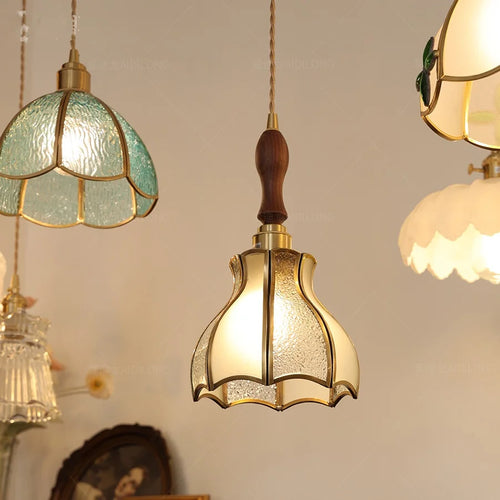 iwhd suspension moderne en cuivre verre led décorative - vue 4 sur 16
