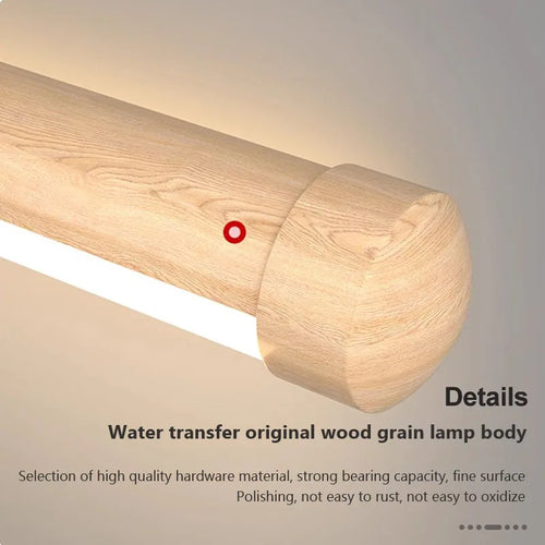 applique murale led moderne grain de bois décoration intérieure - vue 6 sur 21