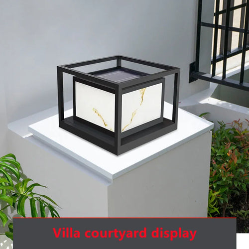 lampe LED solaire moderne pour décoration d'extérieur luxueuse - vue 10 sur 14