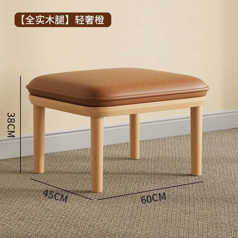 tabouret en velours moderne nordique pouf unique et peu encombrant - vue 19 sur 24