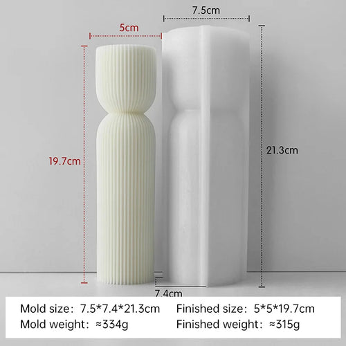 moule en silicone pour bougies aromatiques cylindriques fait main - vue 21 sur 20