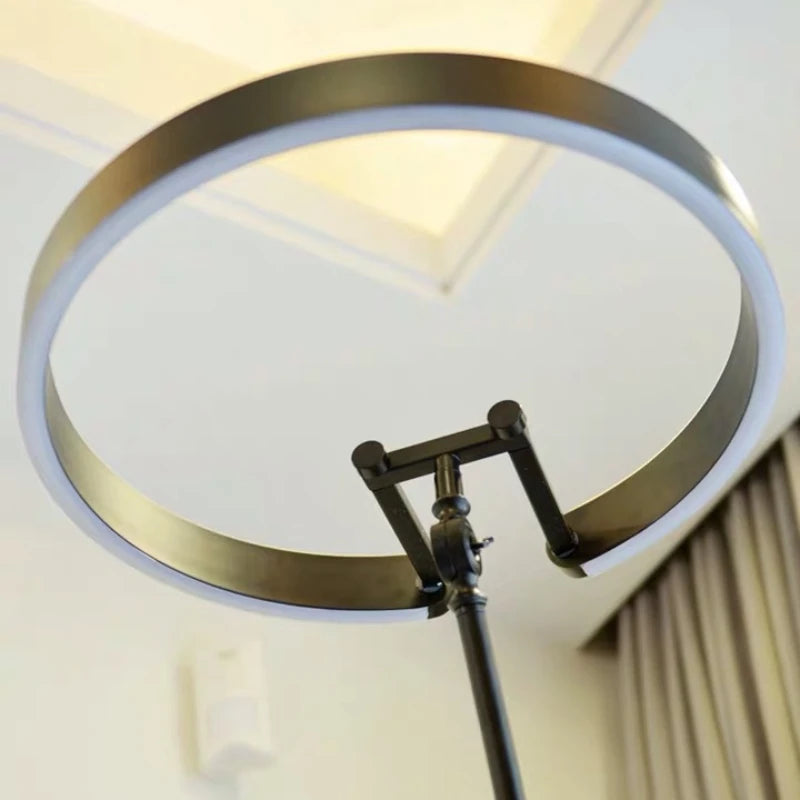 lampadaire led dimmable design nordique c anneau pour décoration maison