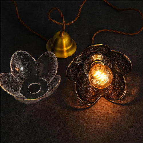 suspension LED en laiton et verre design nordique moderne et antique - vue 5 sur 10