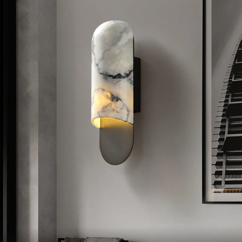 Applique murale de luxe en cuivre et marbre - vue 5 sur 8