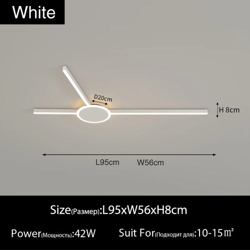 plafonnier LED décoratif géométrique pour intérieur moderne - vue 10 sur 12
