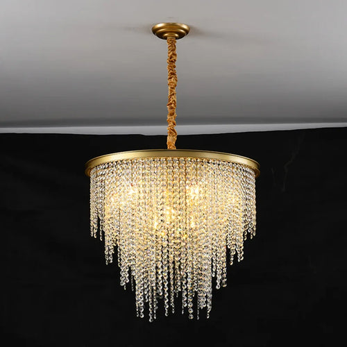 lustre moderne en cristal avec lumière suspendue élégante pour décoration intérieure - vue 2 sur 10