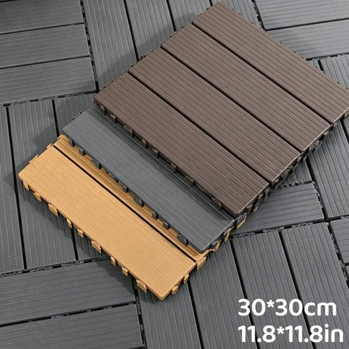 Dalles pvc emboitables effet bois terrasse jardin 300mm