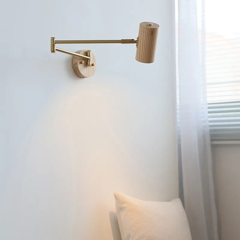 applique murale wabi-sabi à bras long pivotant avec interrupteur - vue 5 sur 11
