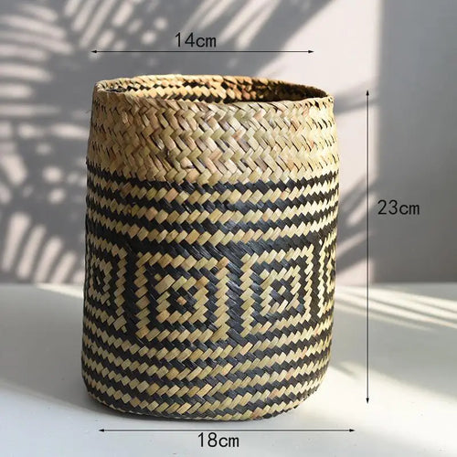 panier tissé à la main pour fleurs et plantes décoratives