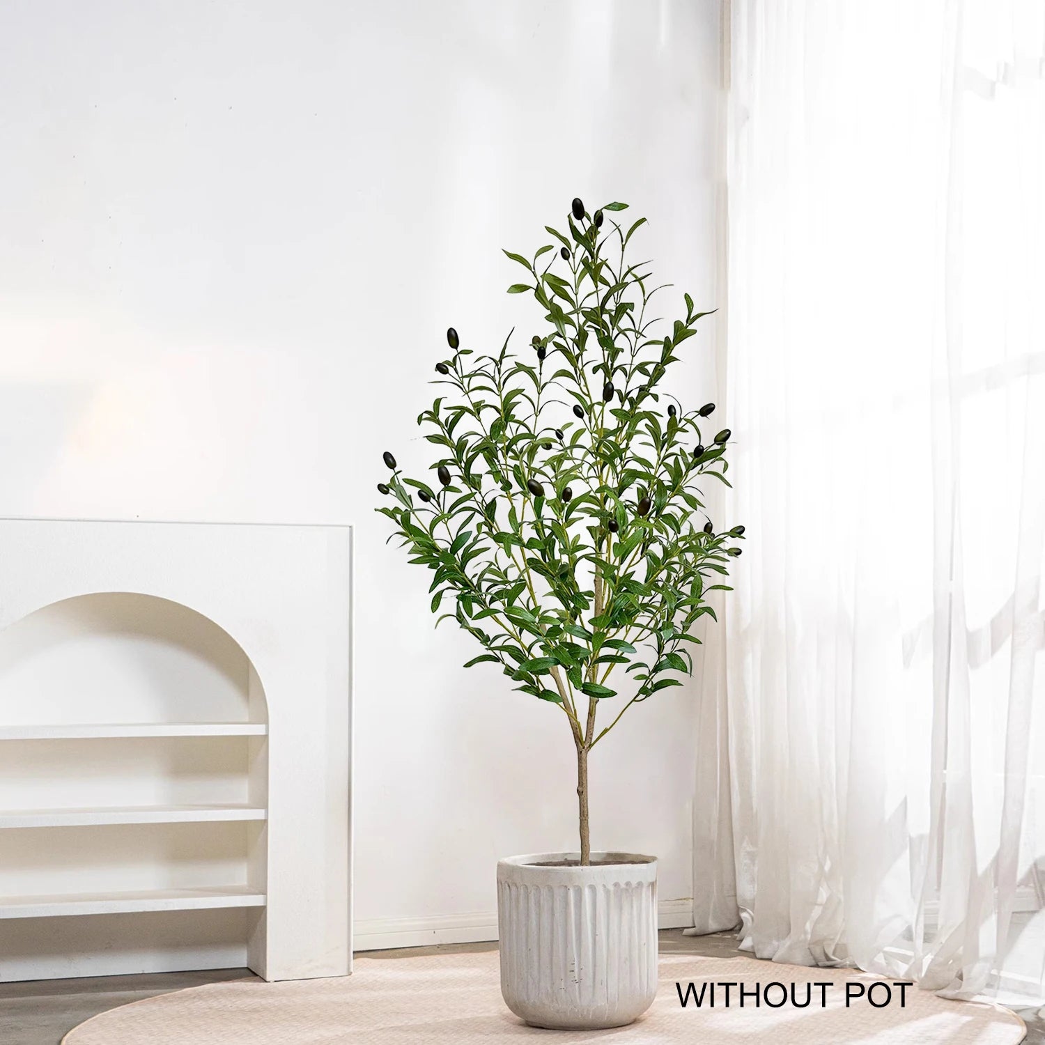 branche d'olivier artificielle pour décoration intérieure et mariage - vue 3 sur 7