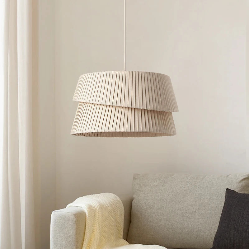 Lustre arrondi crème de style bohème - vue 5 sur 8